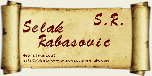 Selak Rabasović vizit kartica